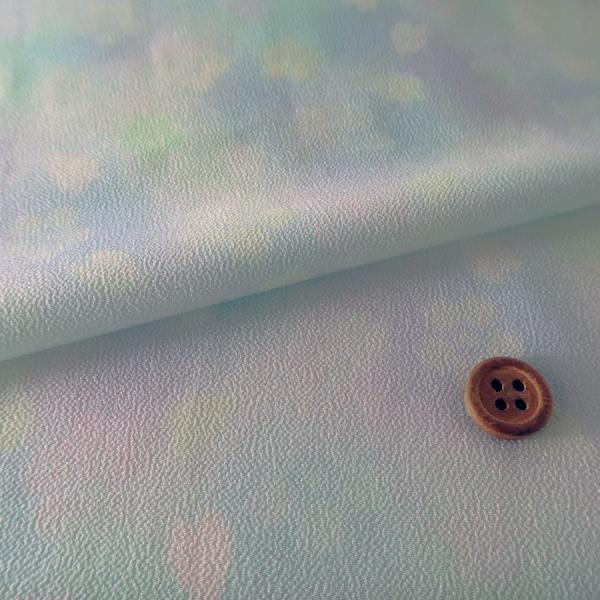 一越ちりめん ぼかし 春花かげろう(水色) 布がたりオリジナル 10cm単位 切り売り