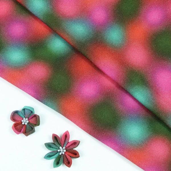 一越ちりめん 多色ぼかし(聖夜)布がたりオリジナル 10cm単位 切り売り