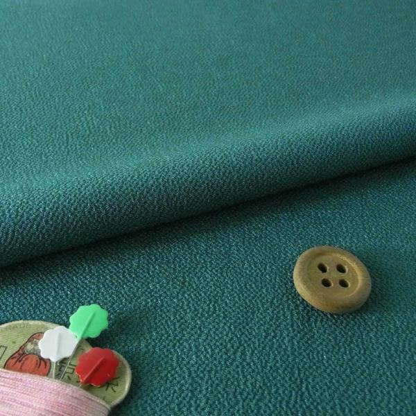 無地一越ちりめん(青碧せいへき) 10cm単位 切り売り