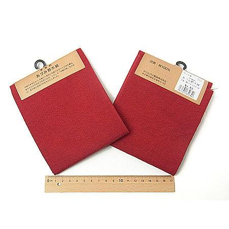 コットン生地・あづみ野木綿（紅色）：カット布・54×45cm