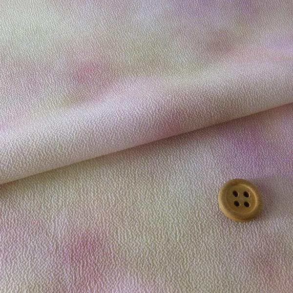 つゆつき・一越ちりめん(つきそめ/ピンクぼかし)布がたりオリジナル 10cm単位 切り売り