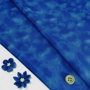 一越ちりめん生地 ムラ染めぼかし(コバルトブルー) 10cm単位