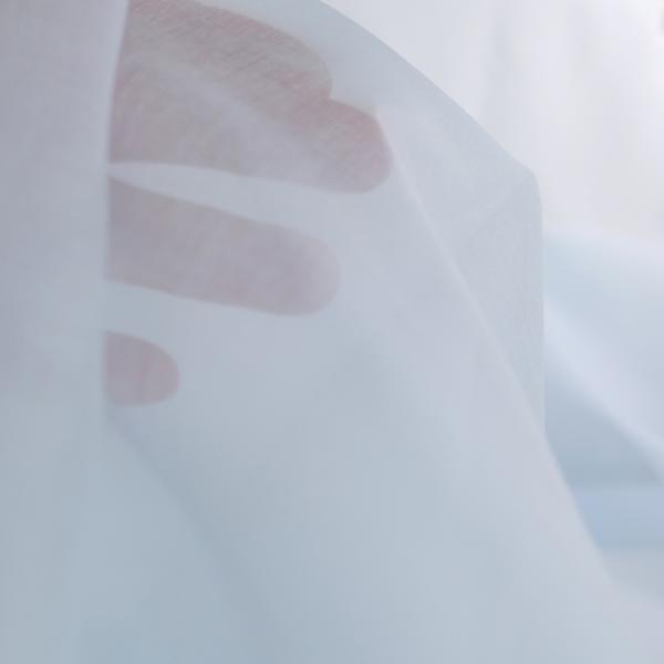 コットンオーガンジー生地・無地(アイスブルー) 10cm単位 切り売り