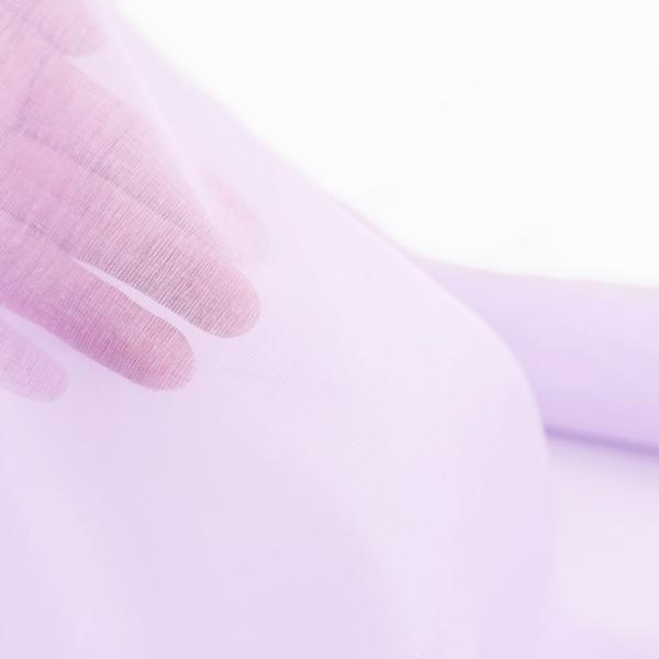 コットンオーガンジー生地・無地(ペールラベンダー) 10cm単位 切り売り