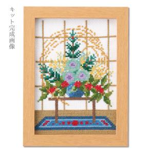 クロスステッチキット・ヨーロッパの風景 マロニエ色づくパリの街 : 布