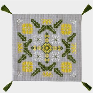 クロスステッチキット・ヨーロッパの風景 マロニエ色づくパリの街 : 布