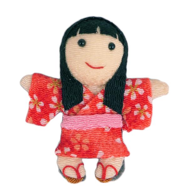 ちりめん細工パーツ（完成品）童女/着物(お買い得品)