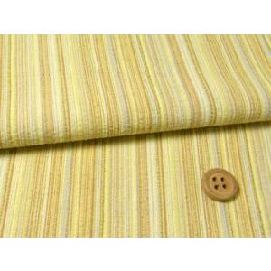 しじら織り生地・たて縞(黄色) 10cm単位 切り売り