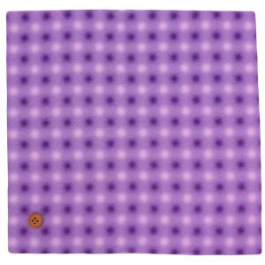 一越ちりめん 水玉格子ぼかし 大きめカットクロス/約32cm角 (紫)｜nunogatari