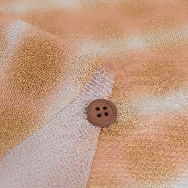 ちりめん生地 干支向き 金彩ぼたん雪(ベージュ) 10cm単位 切り売り