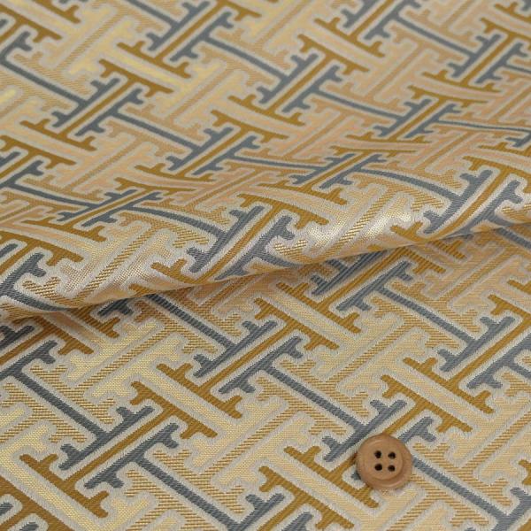 金襴生地(金らん) かわりさやがた(ゴールドベージュ) 10cm単位 切り売り