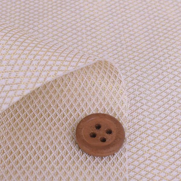 金襴生地(金らん) 干支向き 小さな斜め格子(クリーム) 10cm単位 切り売り