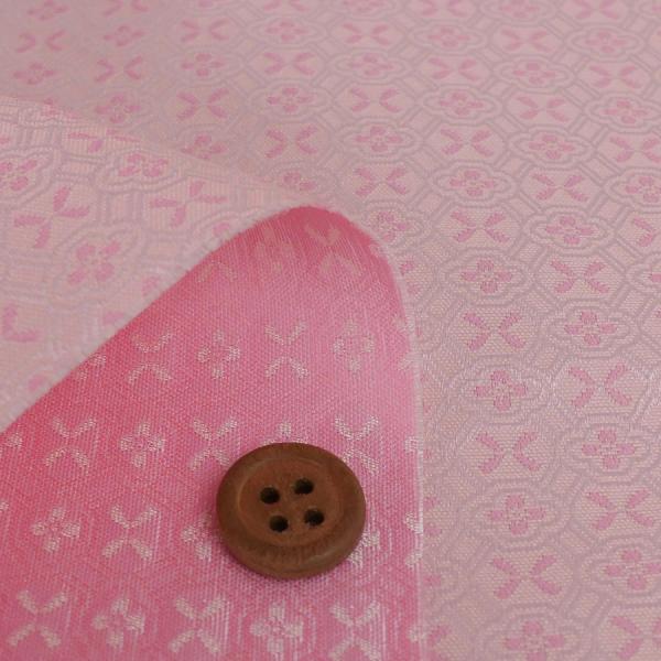 金襴生地(金らん) 干支向き 変わり木瓜つなぎ(ピンク) 10cm単位 切り売り