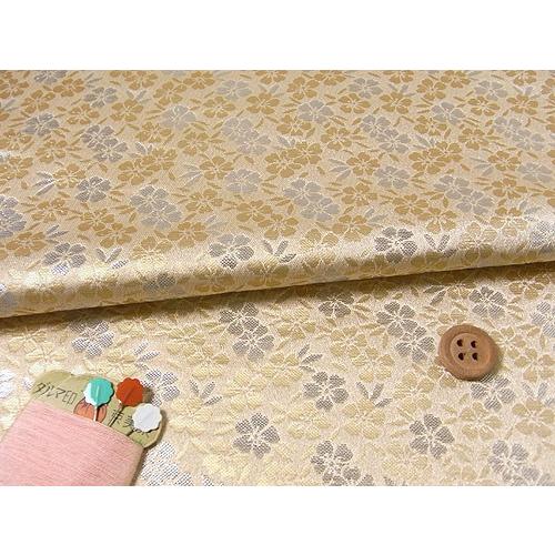 金襴生地(金らん)金銀さくら 10cm単位 切り売り