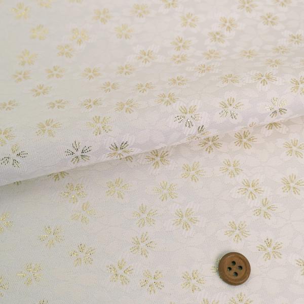 金襴生地(金らん) 楚々桜(白) 10cm単位 切り売り