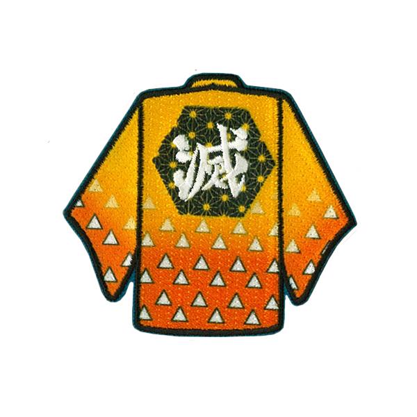 鬼滅の刃 我妻 善逸(あがつま ぜんいつ) 羽織ワッペン(幅62mm×高さ57mm) シール兼用