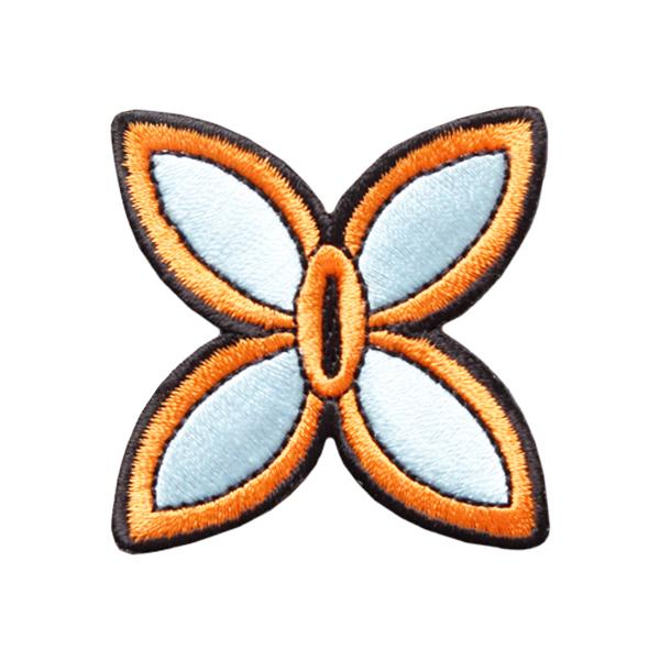 鬼滅の刃 胡蝶しのぶ 日輪刀のつば ワッペン(幅47mm×高さ48mm) シール兼用