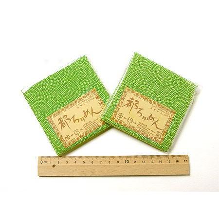 ちりめんカットクロス・鮫小紋（緑）23×33cm