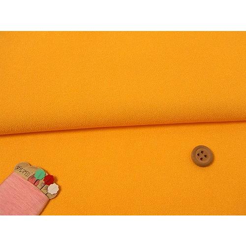 無地一越ちりめん(山吹) 10cm単位 切り売り