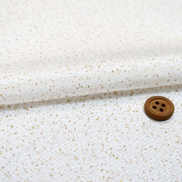 ちりめん生地 金ラメ散らし 10cm単位 切り売り