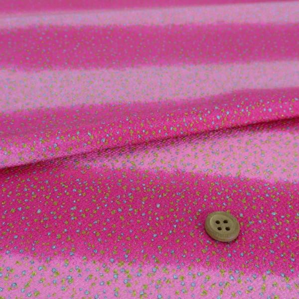 ちりめん生地 段ぼかしに金銀ふぶき(ピンク) 10cm単位 切り売り