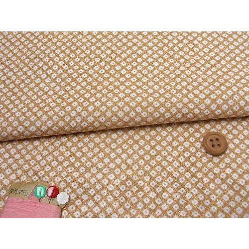 ちりめん生地・疋田しぼり(金) 10cm単位 切り売り