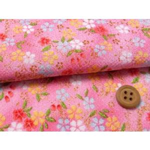 ちりめん生地・おぼろ桜(ピンク) 10cm単位 切り売り