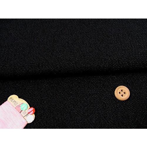 無地ちりめん生地(黒) 10cm単位 切り売り