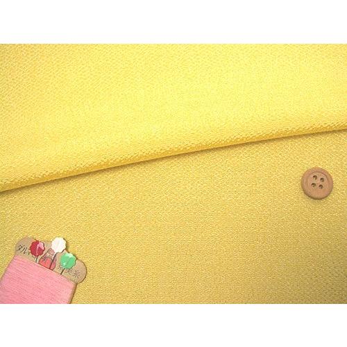 無地ちりめん生地(れもん) 10cm単位 切り売り