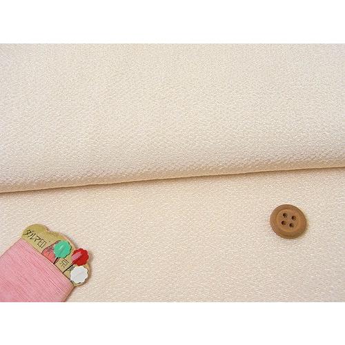 無地ちりめん生地(アイボリー) 10cm単位 切り売り