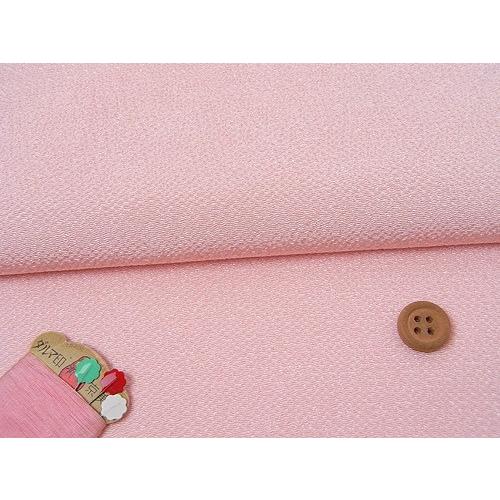 無地ちりめん生地(桜色) 10cm単位 切り売り