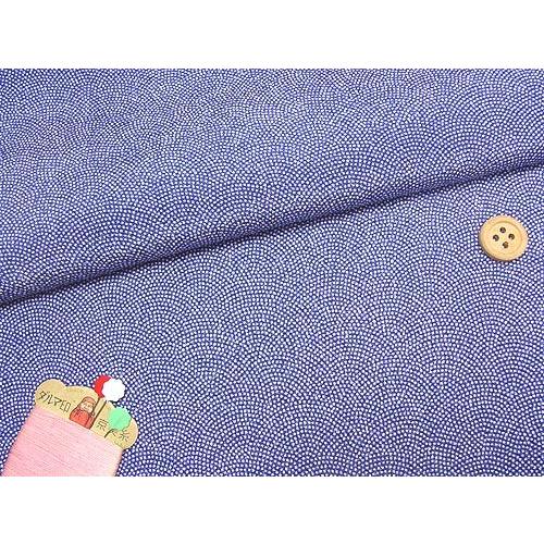 ちりめん生地・鮫小紋(紺) 10cm単位 切り売り
