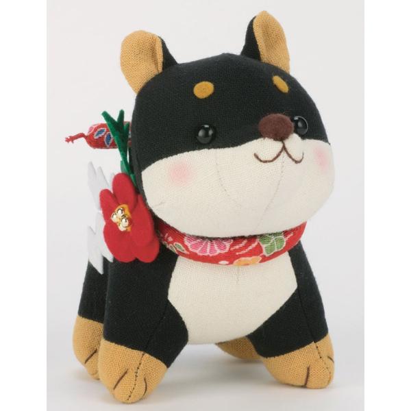干支ぬいぐるみキット・福招き犬（黒柴）