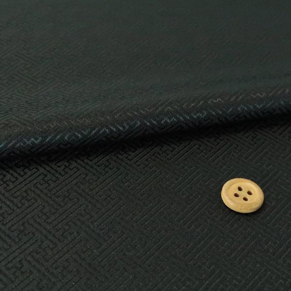ジャカード織物 さやがた(黒) 10cm単位 切り売り