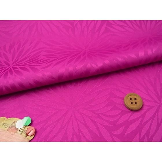 ポリエステルりんず・菊柄(赤紫) 10cm単位 切り売り