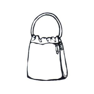 実物大型紙・リバーシブル丸バッグ