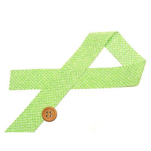 和りぼん3cm幅・鹿の子(黄緑) 10cm単位 切り売り