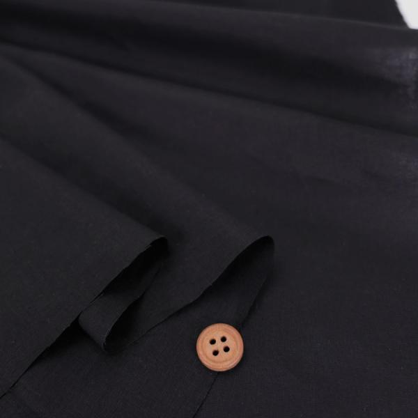 綿麻シーチング生地 (黒) 10cm単位 切り売り