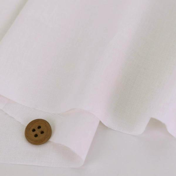 綿麻シーチング生地 (白/オフホワイト) 10cm単位 切り売り