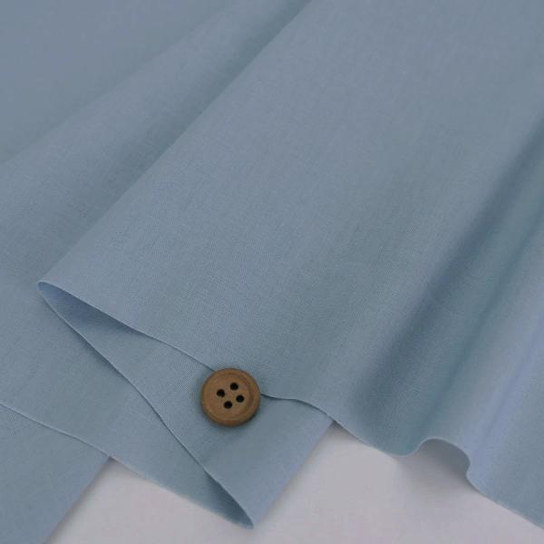 綿麻シーチング生地 (サックスブルー) 10cm単位 切り売り