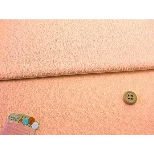 無地ポリエステルちりめん(サーモンピンク) 10cm単位 切り売り