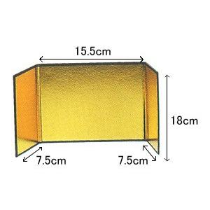 在庫限り：金屏風三つ折（18cm）