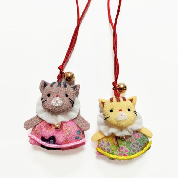 ちりめん手芸キット 仔猫のチャーム・2個セット