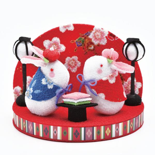 雛人形手作りキット ちりめん細工 はんなりうさぎ