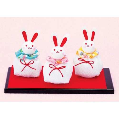 京ちりめんキット・ウサギのお手玉（パステル）