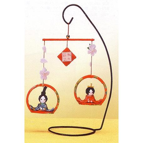 キット・ちりめんモビール・ちょこんとお雛様　赤