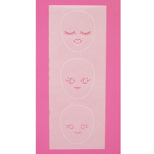 ドールチャーム用フェイスシート（3種類）