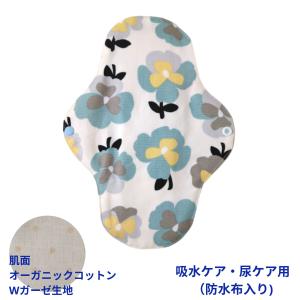 【最終値下げ⭐︎】布ナプキン　セット 一体型布ナプキン お試しセット 【りんごちゃん_水色系】 布