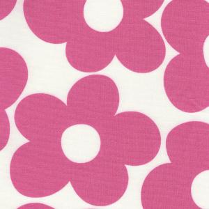 FUWARI 染布 オックス おっきなお花 ピンク系 9色 1m単位 生地 布 布地 花柄 フラワー かわいい 女の子 オックスフォード 北欧風 20番｜生地商フエンツ布人