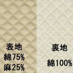 綿麻キャンバスキルティング 小マス目 全針 生...の詳細画像2